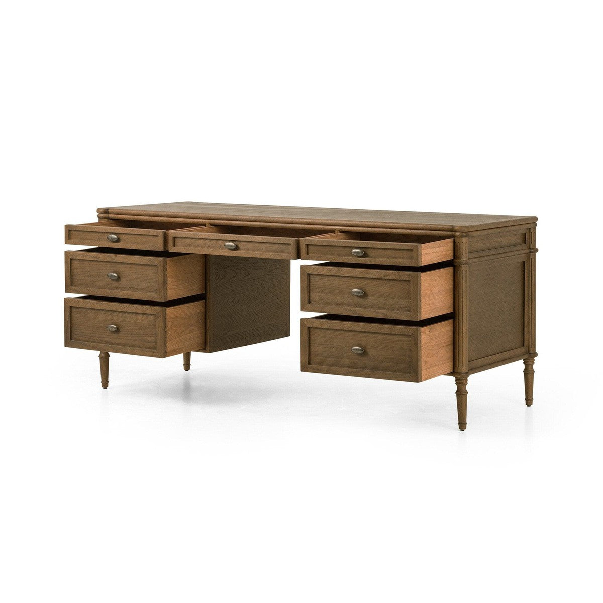 Toulouse Executive Desk - Toasted Oak Veneer