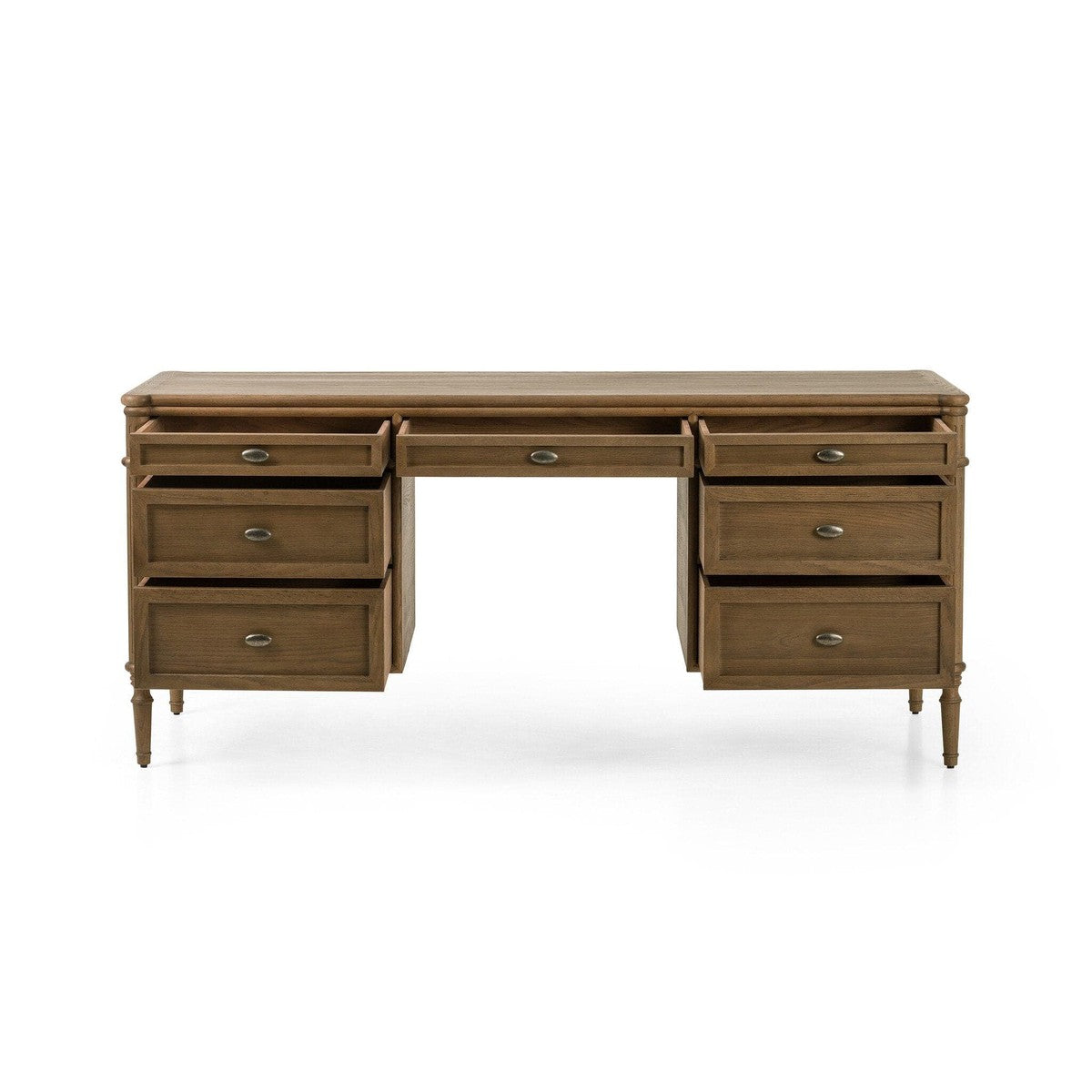 Toulouse Executive Desk - Toasted Oak Veneer