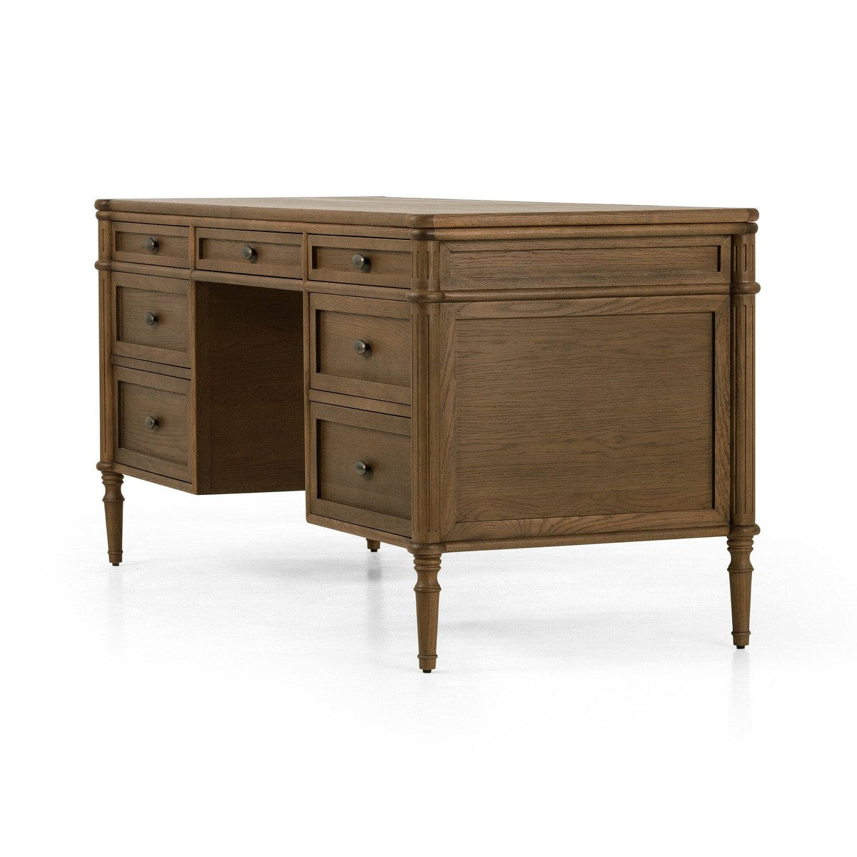 Toulouse Executive Desk - Toasted Oak Veneer