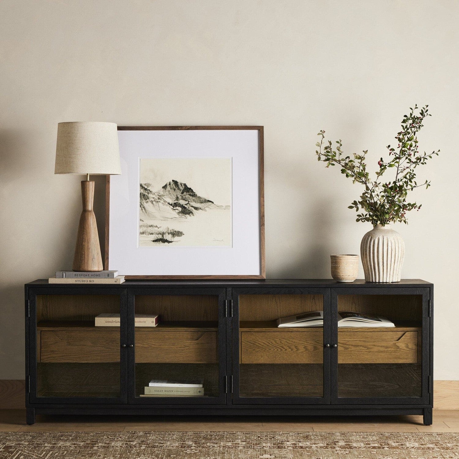 Millie Media Console - Drifted Matte Black