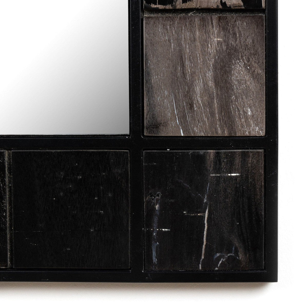 Rigel Mirror - Dark Petrified Wood