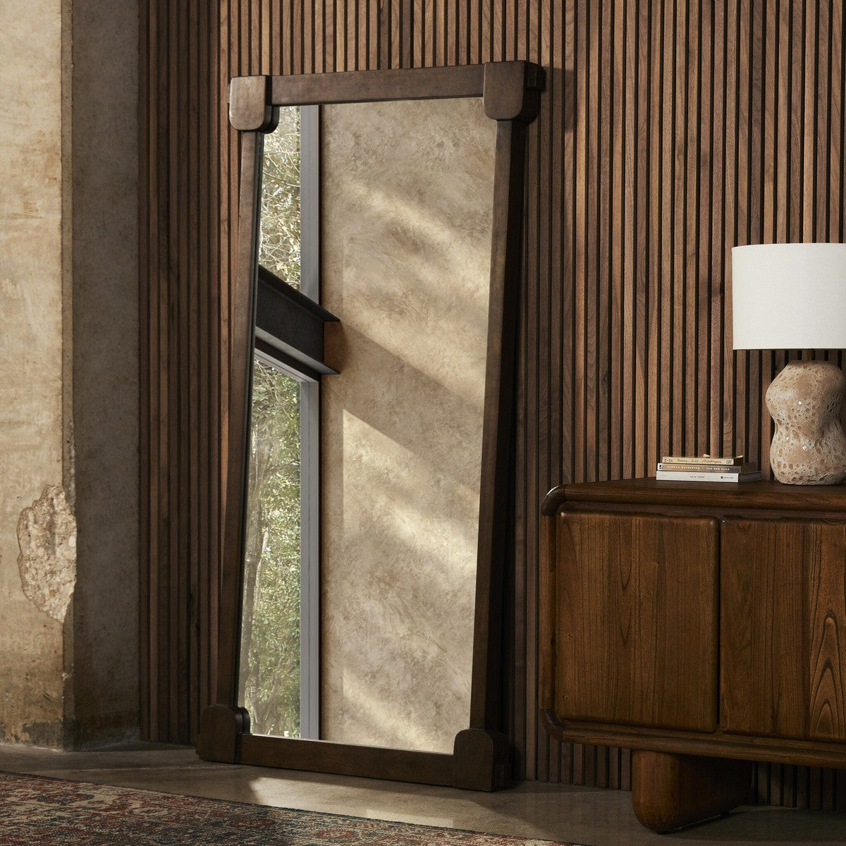 Harda Floor Mirror - Tanner Brown Acacia