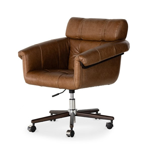 Arnold Desk Chair-Sonoma Chestnut-Four Hands-FH-232017-002-Task Chairs-1-France and Son