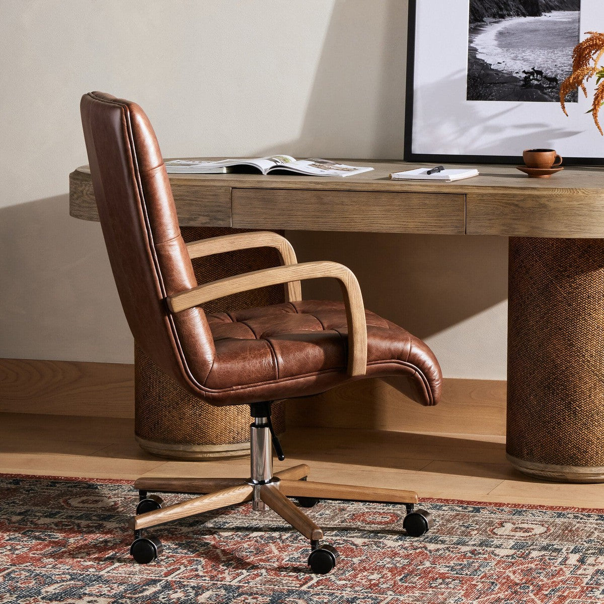 Luca Desk Chair - Sonoma Coco