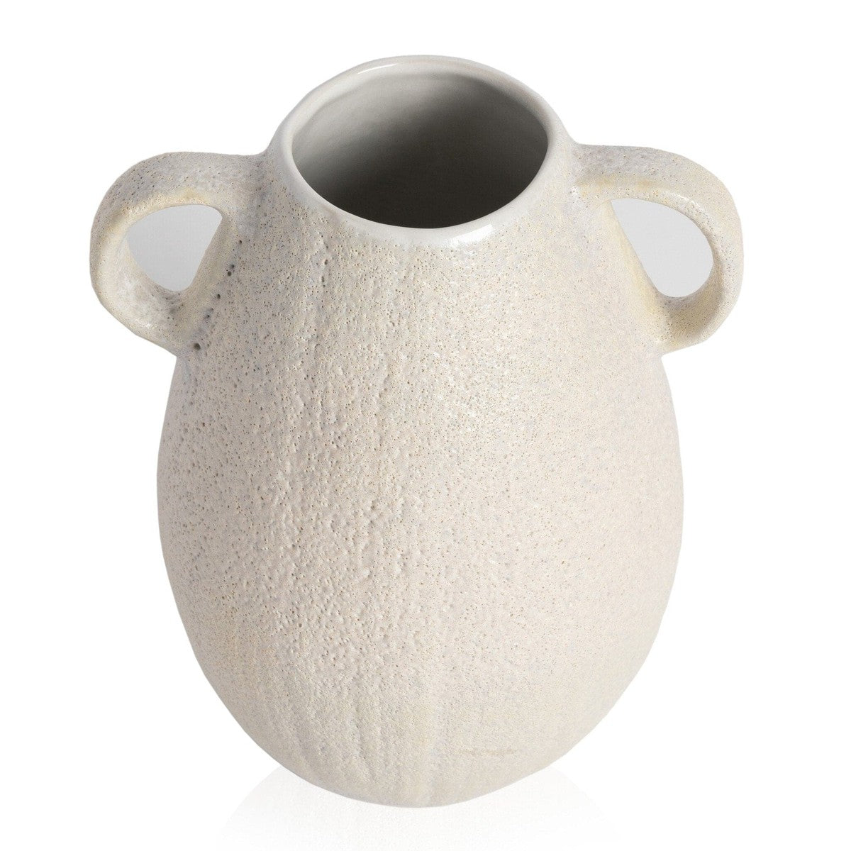 Cascada Large Vase - Eggshell White Ceramic