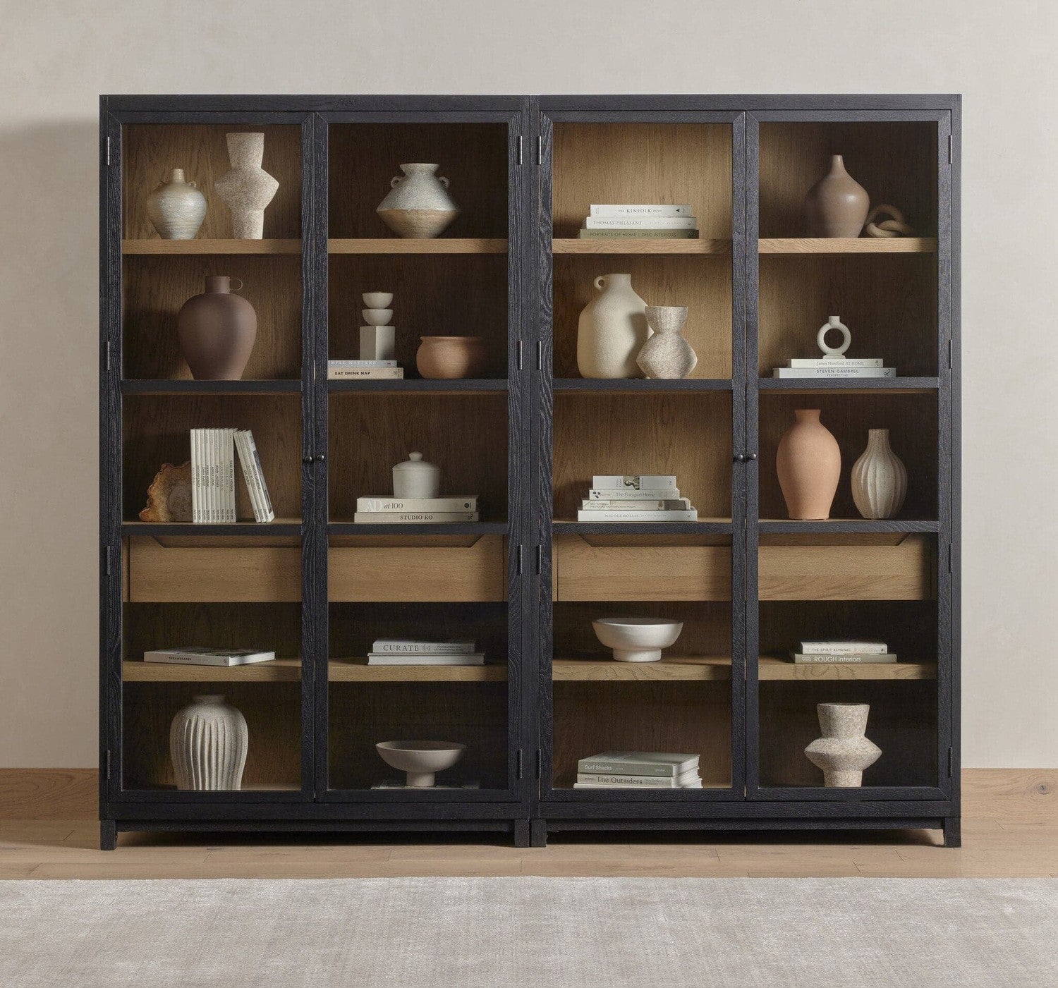 Millie Double Cabinet - Drifted Matte Black