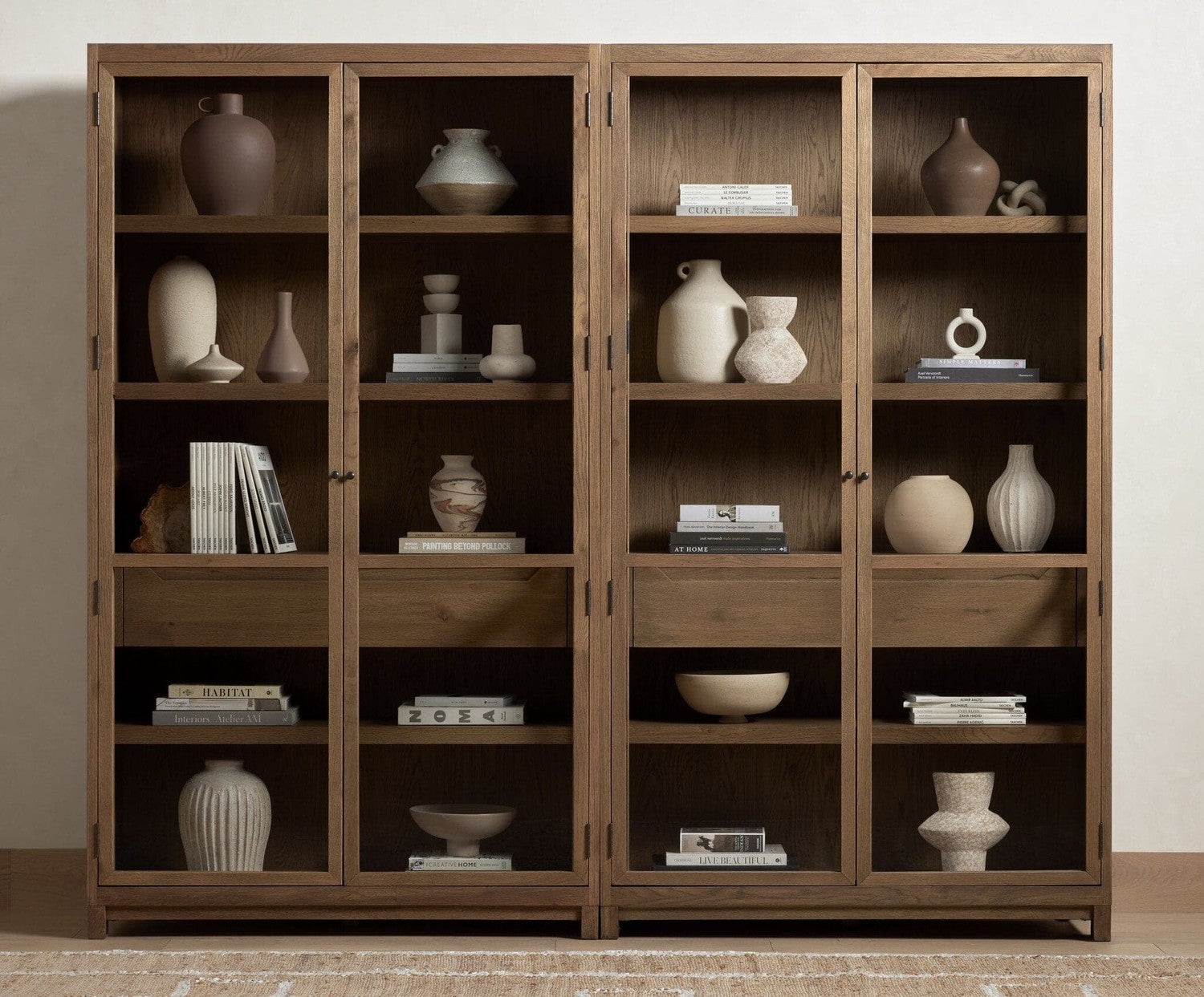 Millie Double Cabinet - Drifted Oak Solid