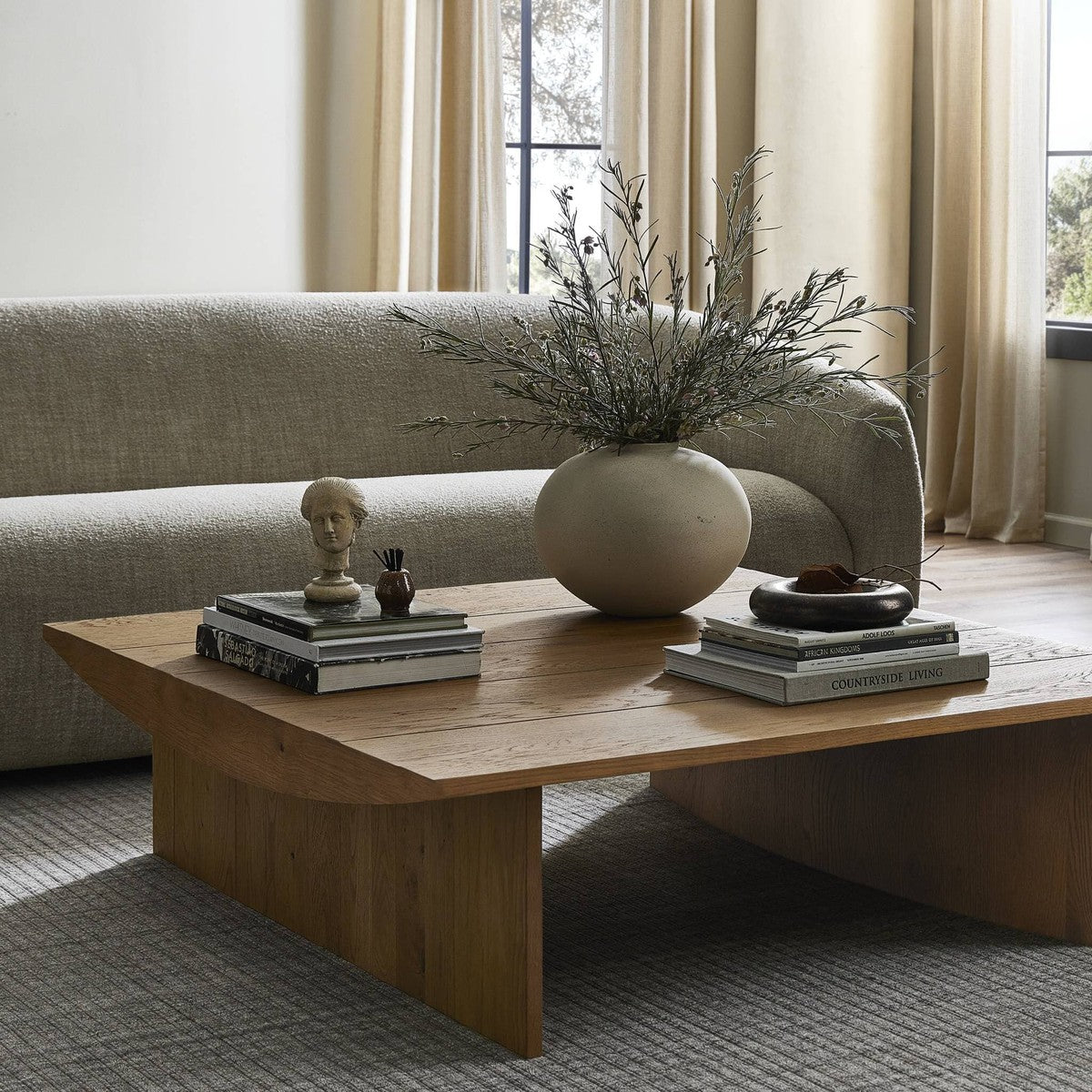 Pickford Square Coffee Table - Dusted Oak Veneer