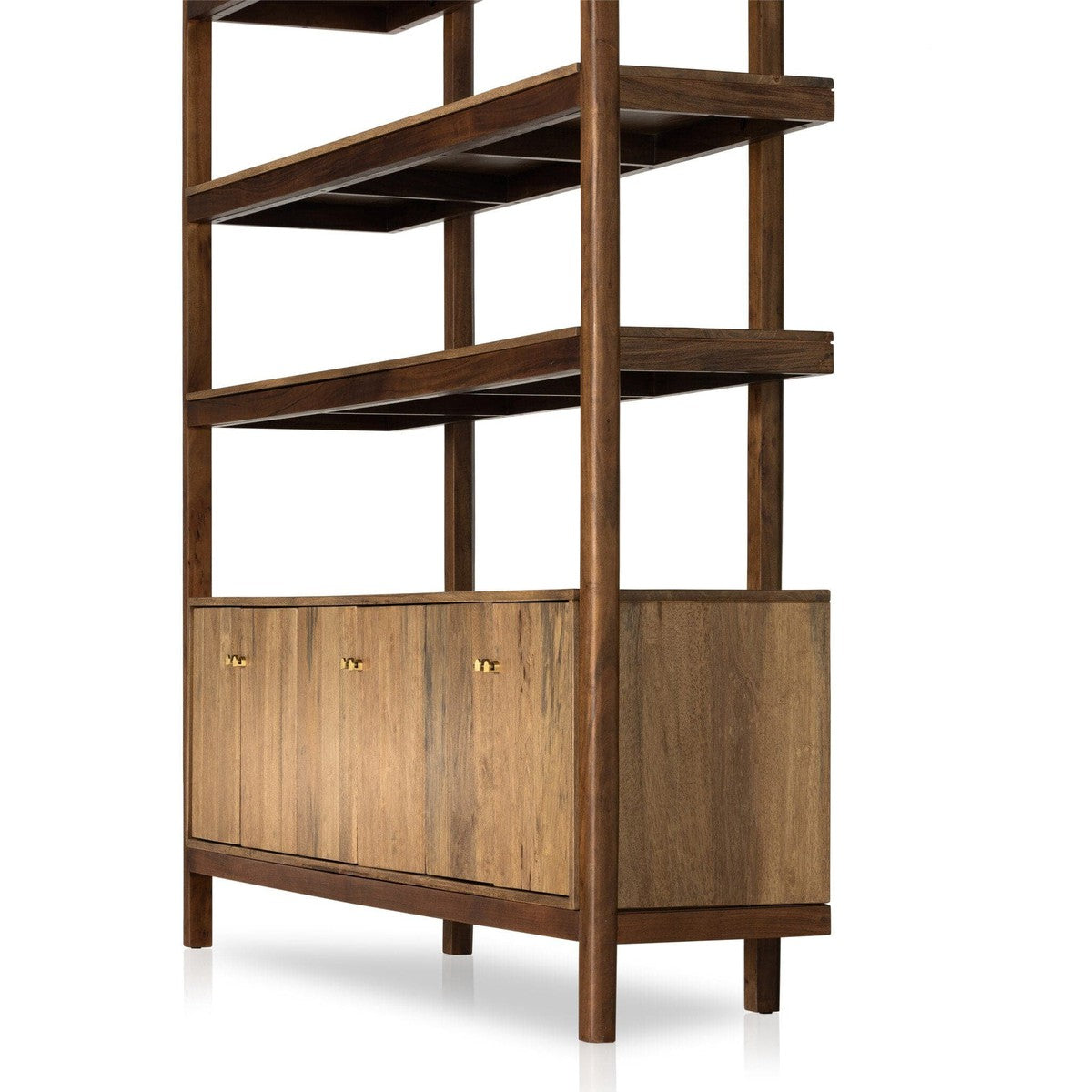 Reza Wide Bookcase - Toasted Acacia