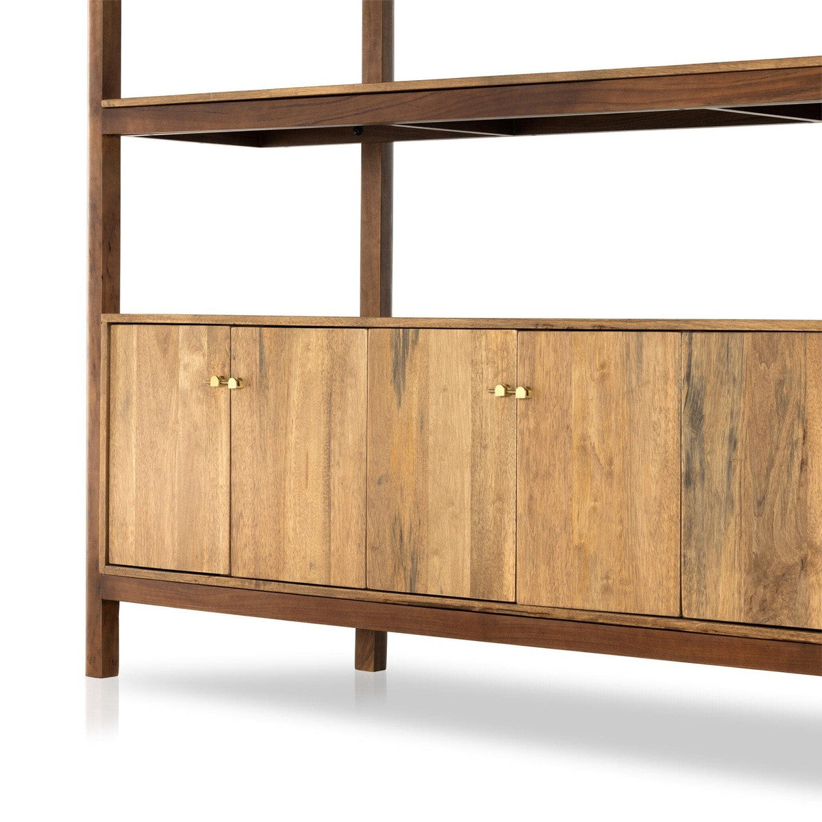 Reza Wide Bookcase - Toasted Acacia