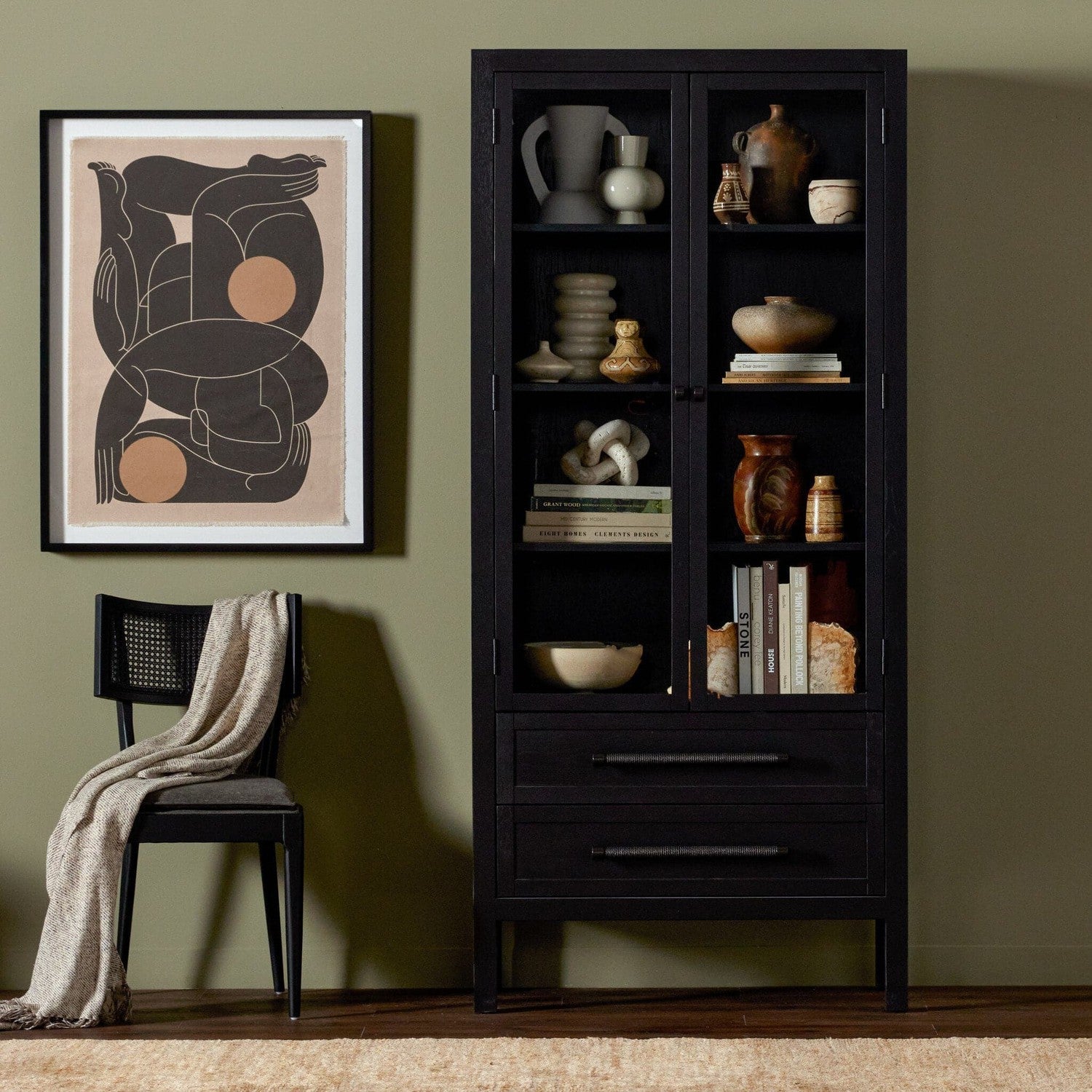 Laker Cabinet - Black Oak