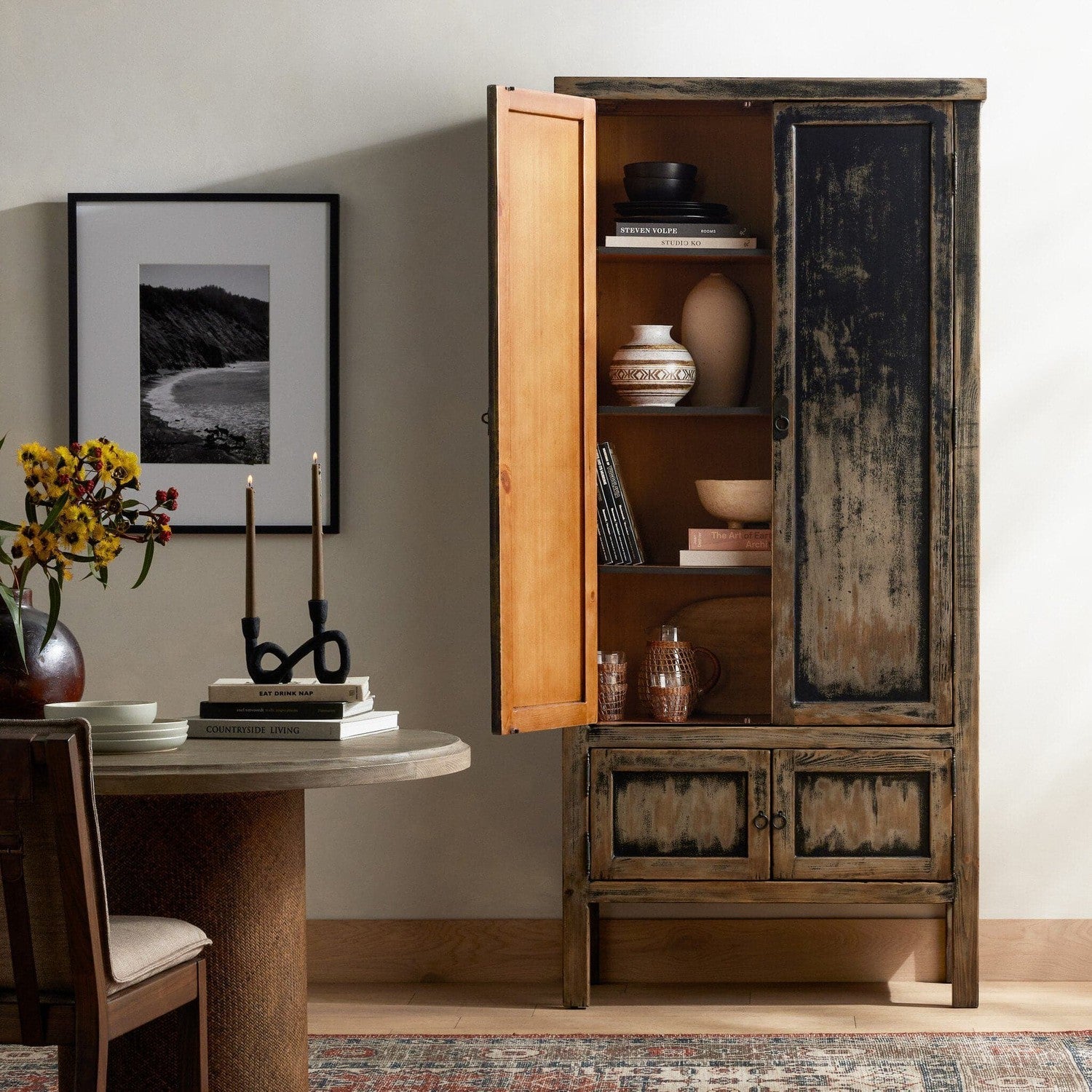 Hitchens Cabinet - Worn Black