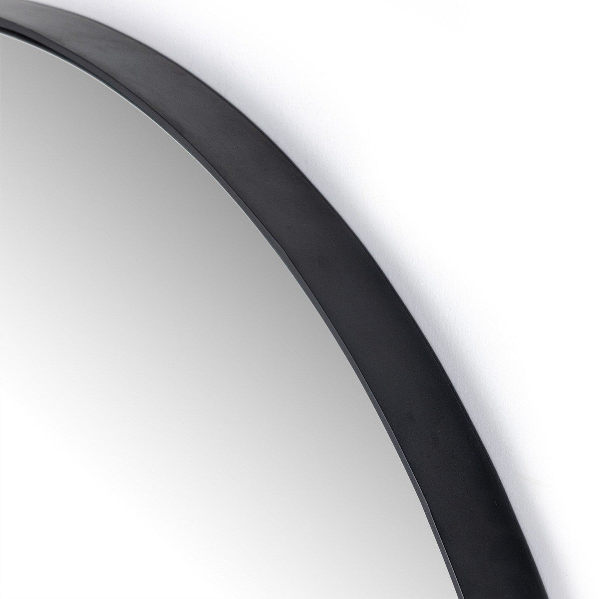 Georgina Round Mirror - Iron Matte Black