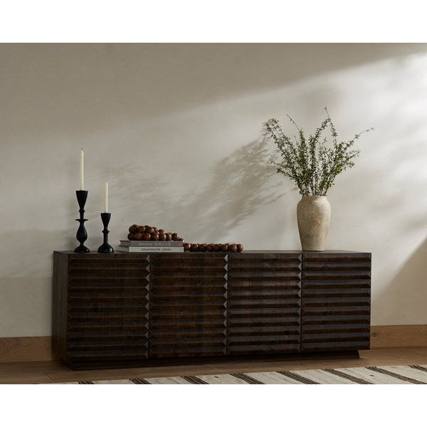 Tussac Media Console-Matte Brown Neem-Four Hands-FH-232367-001-Media Storage / TV Stands-2-France and Son