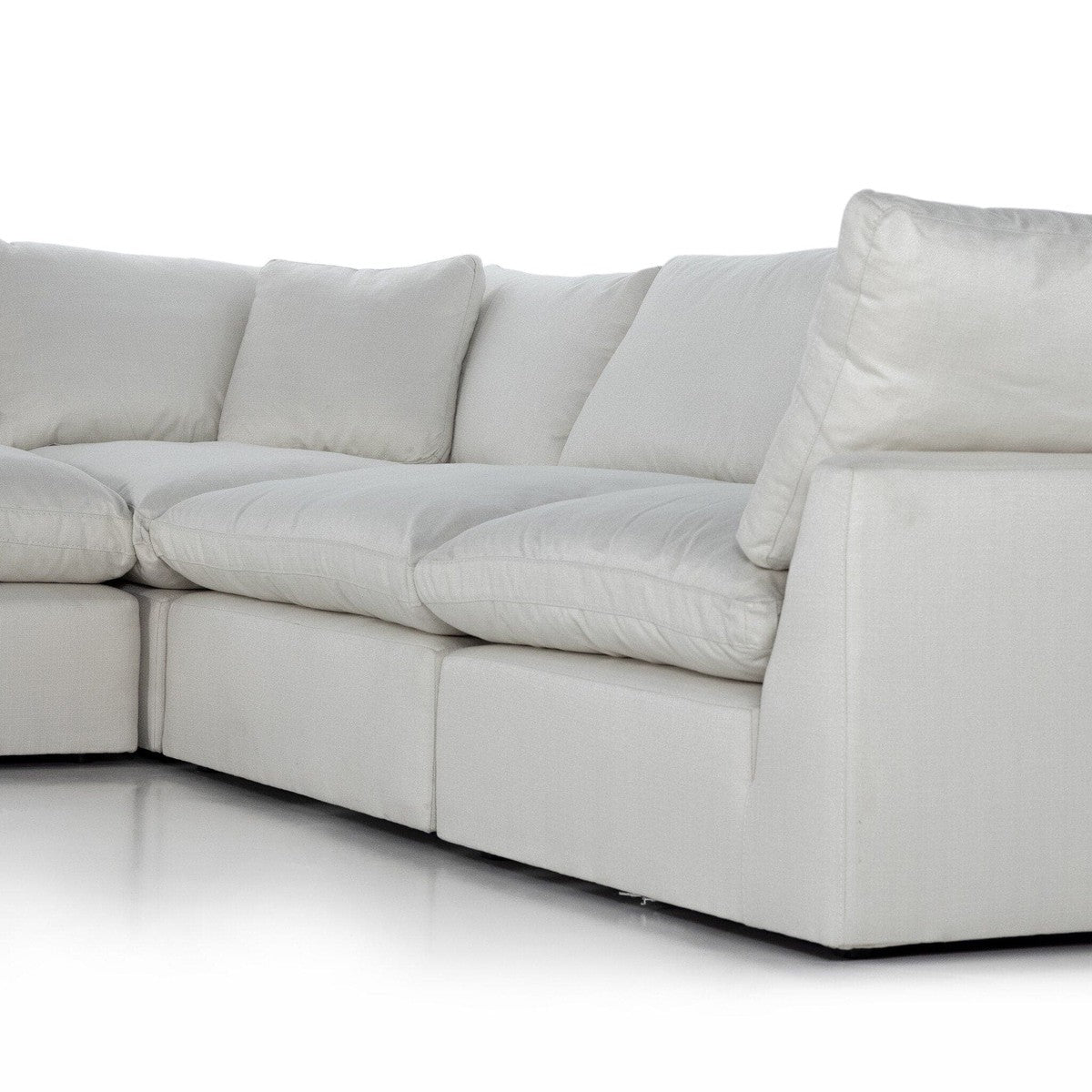 Stevie 4-Piece Sectional W/ Ottoman - Anders Ivory