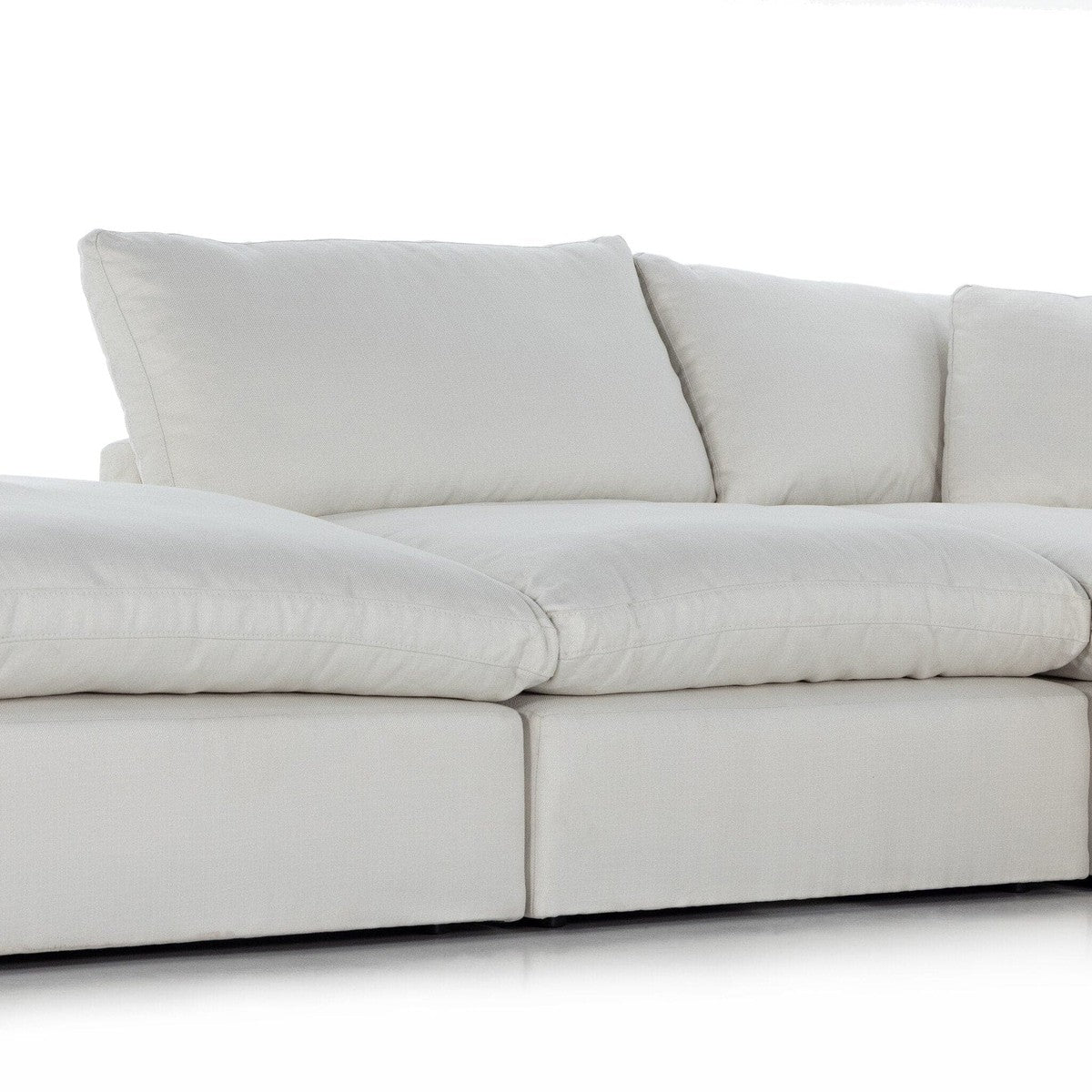 Stevie 4-Piece Sectional W/ Ottoman - Anders Ivory