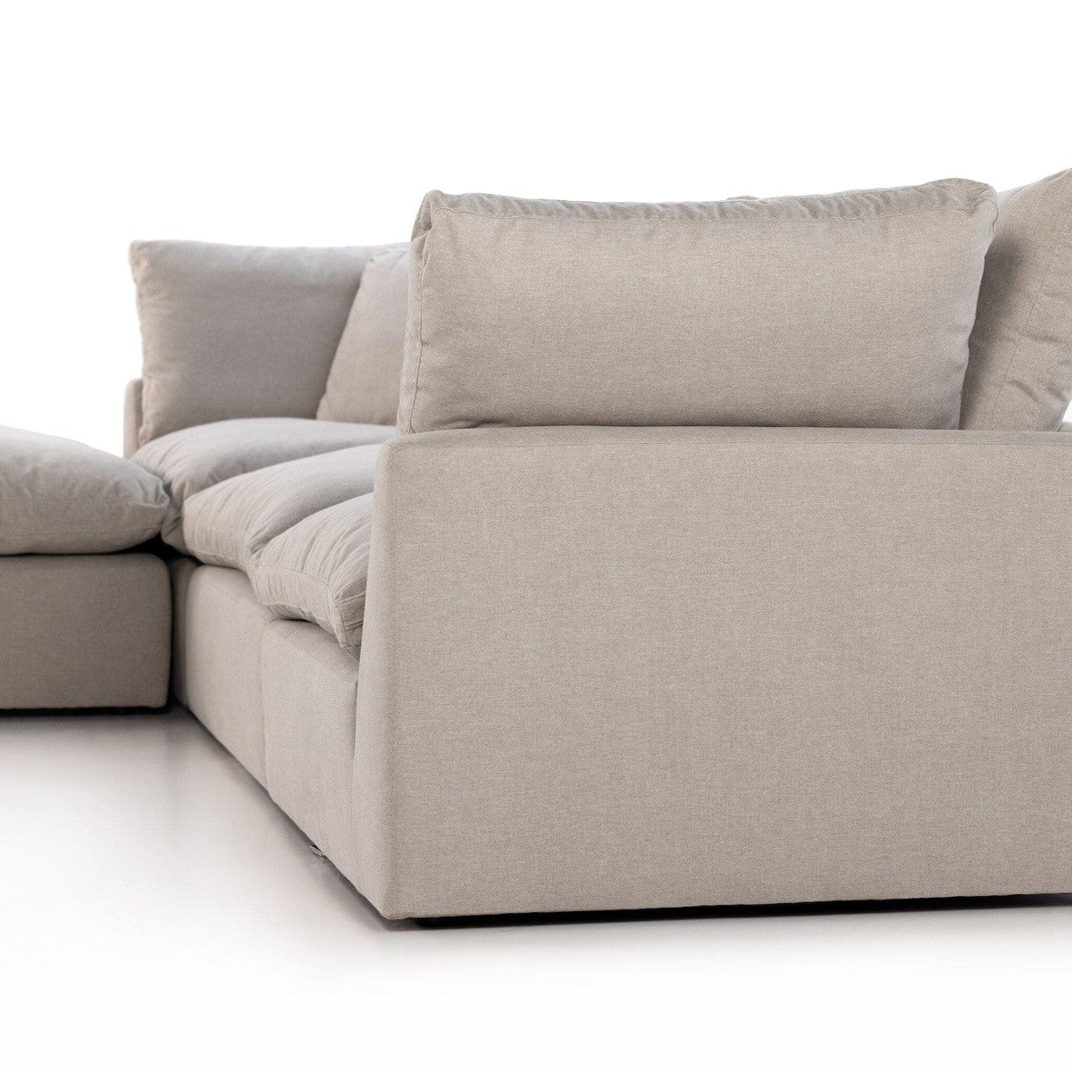 Stevie 4-Piece Sectional W/ Ottoman - Destin Flannel