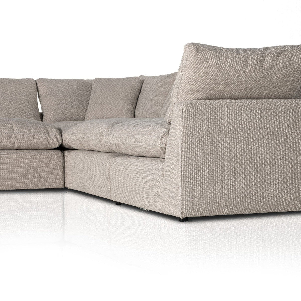 Stevie 4-Piece Sectional W/ Ottoman - Gibson Wheat