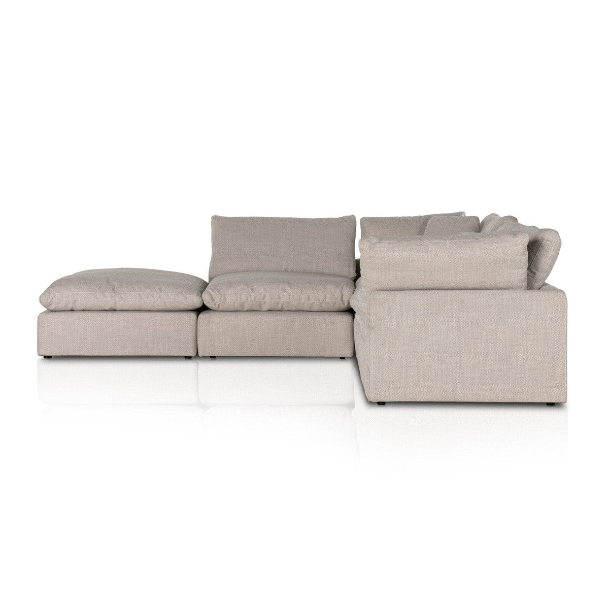 Stevie 4-Piece Sectional W/ Ottoman - Gibson Wheat