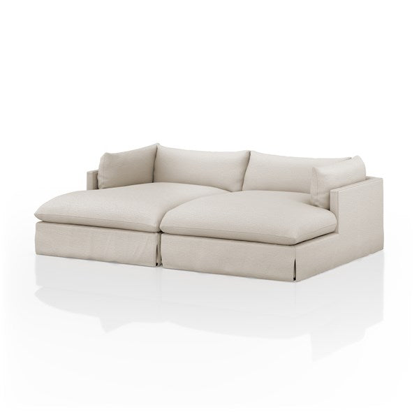 Habitat Double Chaise Sectional-Four Hands-FH-232725-001-Chaise LoungesValley Nimbus-102"-3-France and Son