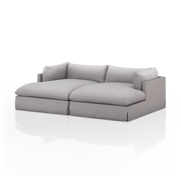 Habitat Double Chaise Sectional-Four Hands-FH-232725-003-Chaise LoungesVesuvio Dove-102"-1-France and Son