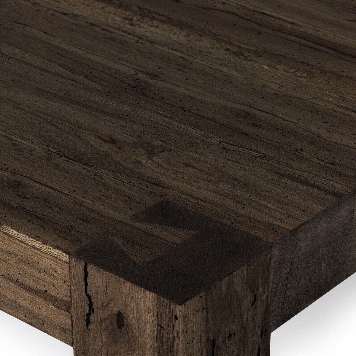 Abaso Coffee Table - Ebony Rustic Wormwood Oak