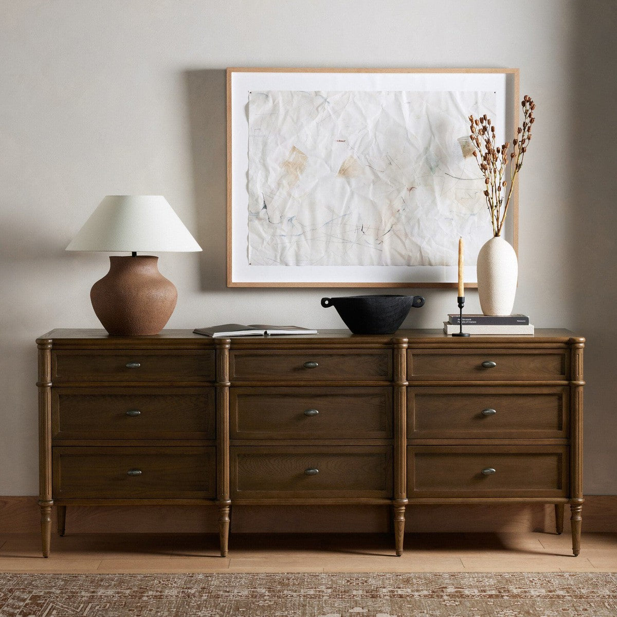 Toulouse 9 Drawer Dresser - Toasted Oak