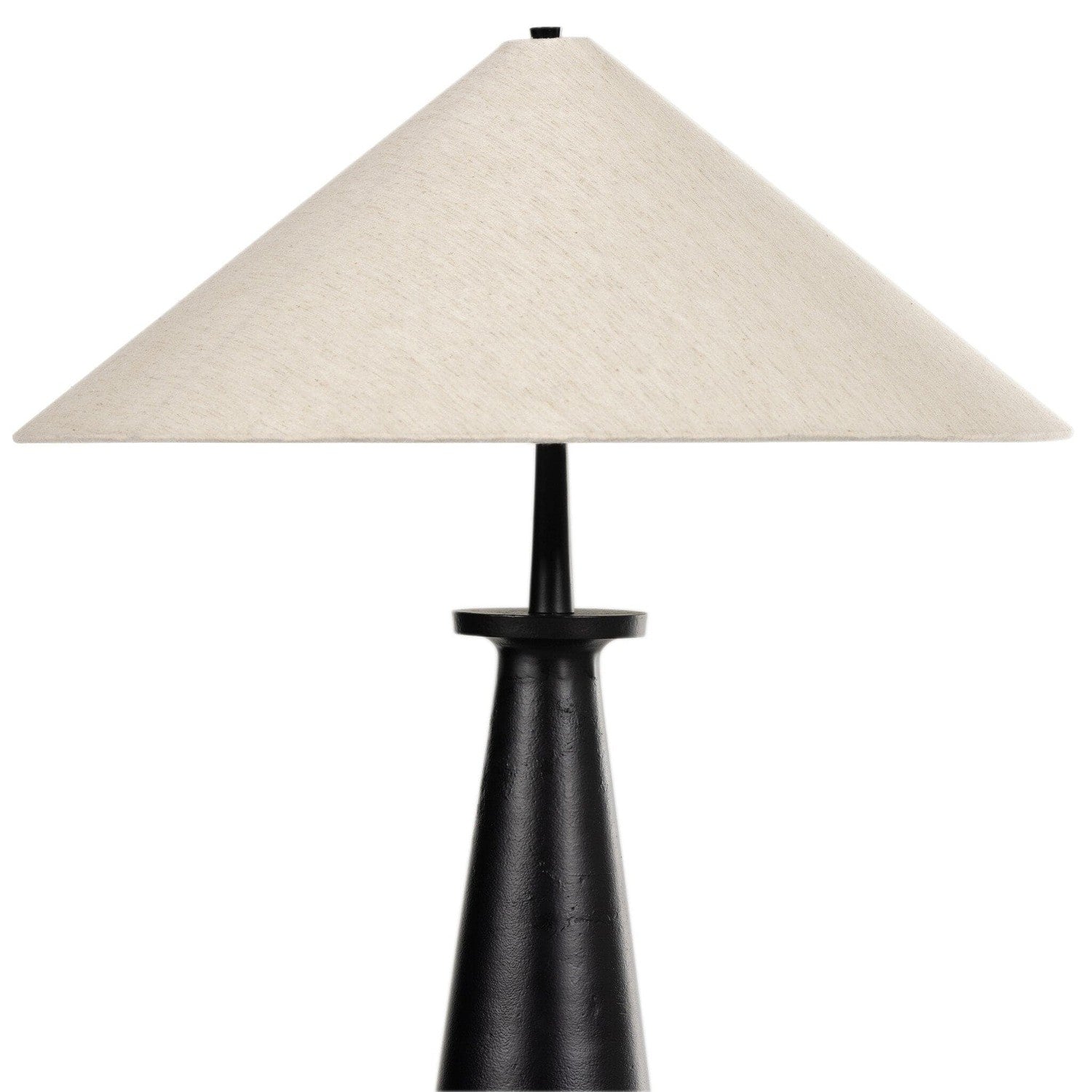 Innes Tapered Shade Floor Lamp - Matte Black Cast Aluminum