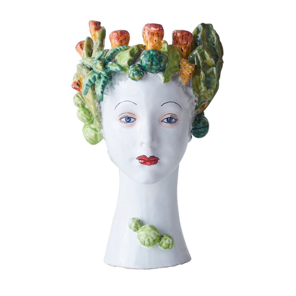 Ceramic Head Vase-ABIGAILS-ABIGAILS-233002-VasesSucculent Decor-Large-4-France and Son