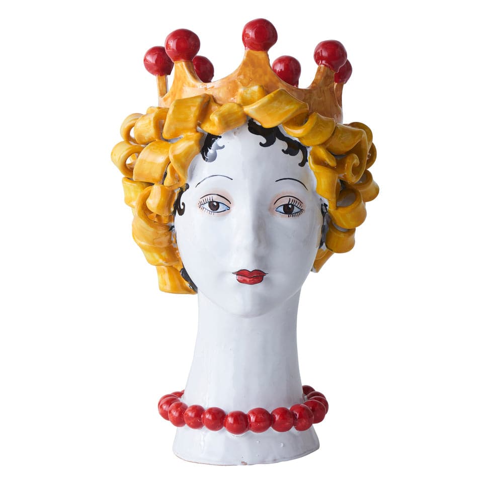 Ceramic Head Vase-ABIGAILS-ABIGAILS-233005-VasesPasta Decor-Large-9-France and Son