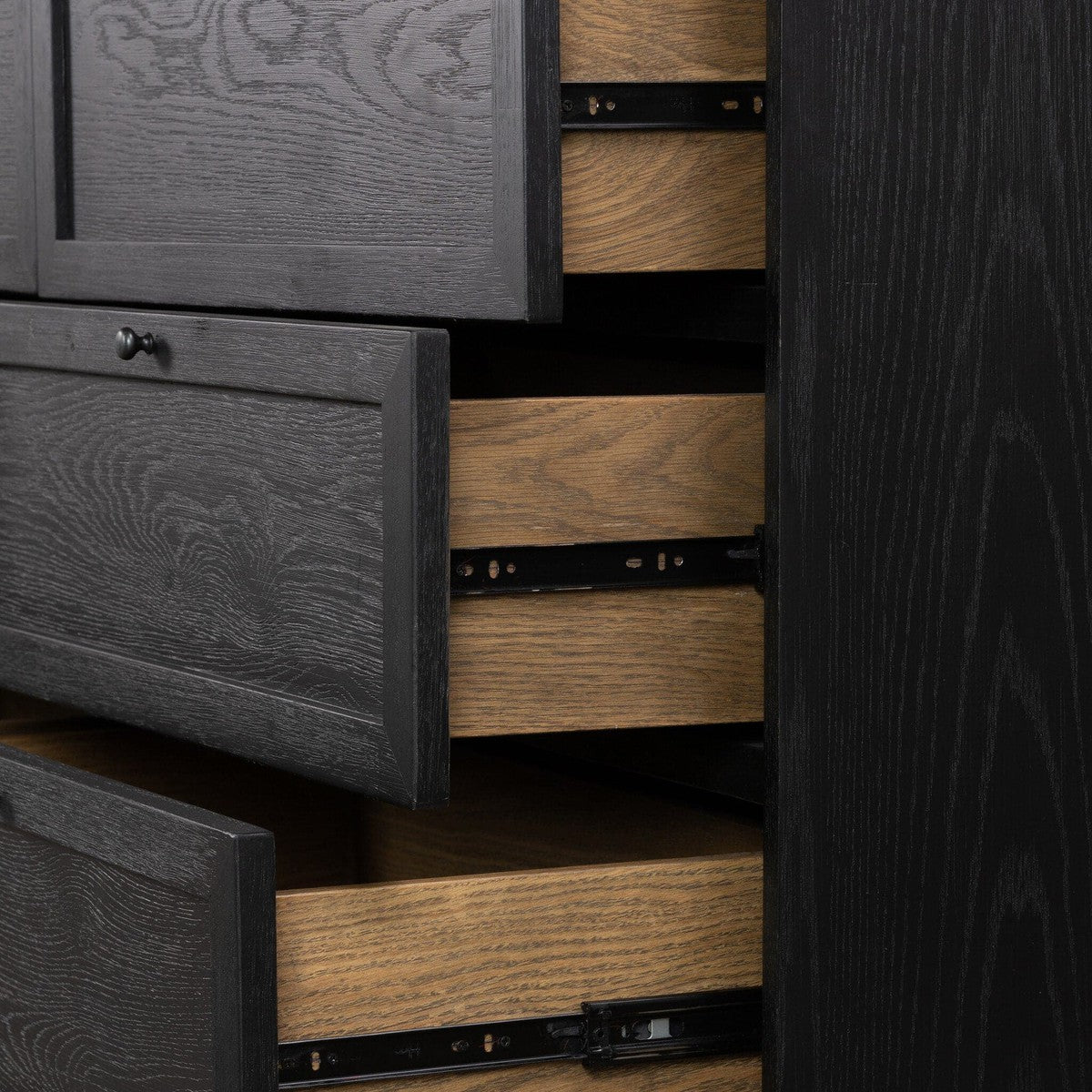 Millie 9 Drawer Dresser - Drifted Matte Black Veneer