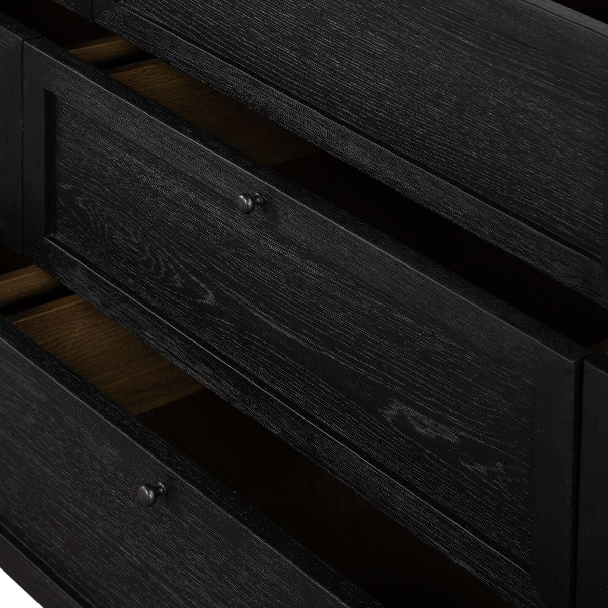 Millie 9 Drawer Dresser - Drifted Matte Black Veneer