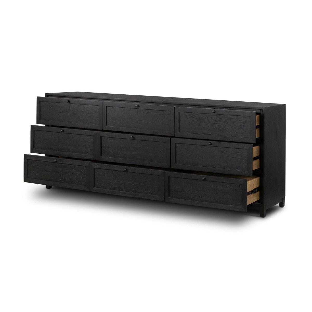 Millie 9 Drawer Dresser - Drifted Matte Black Veneer