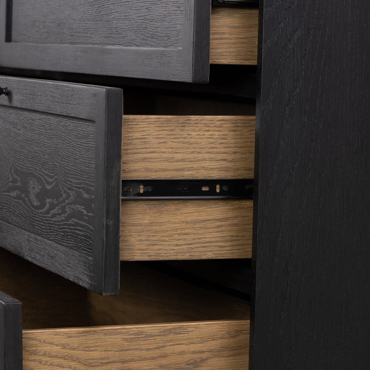 Millie 6 Drawer Dresser - Drifted Matte Black Veneer