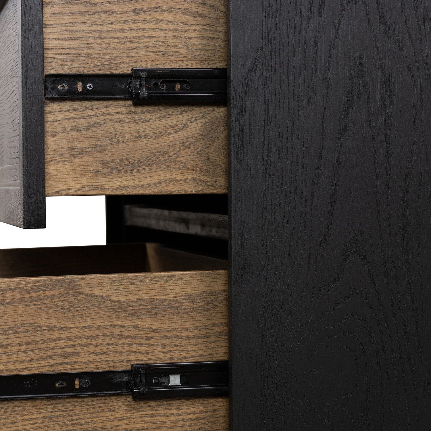 Millie Nightstand - Drifted Matte Black Veneer