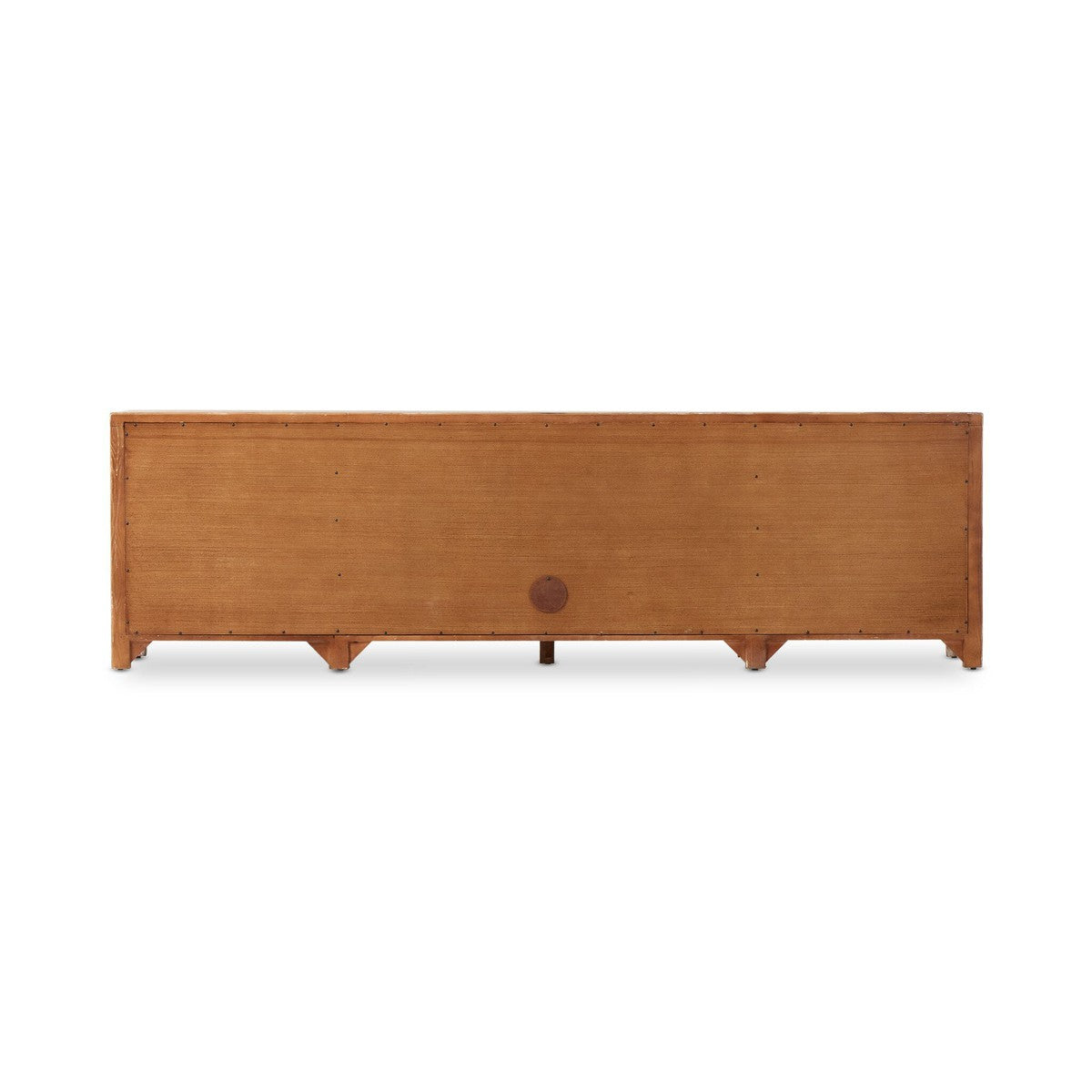 Gaines Media Console - Aged Light Pine - Light Brown, Copper