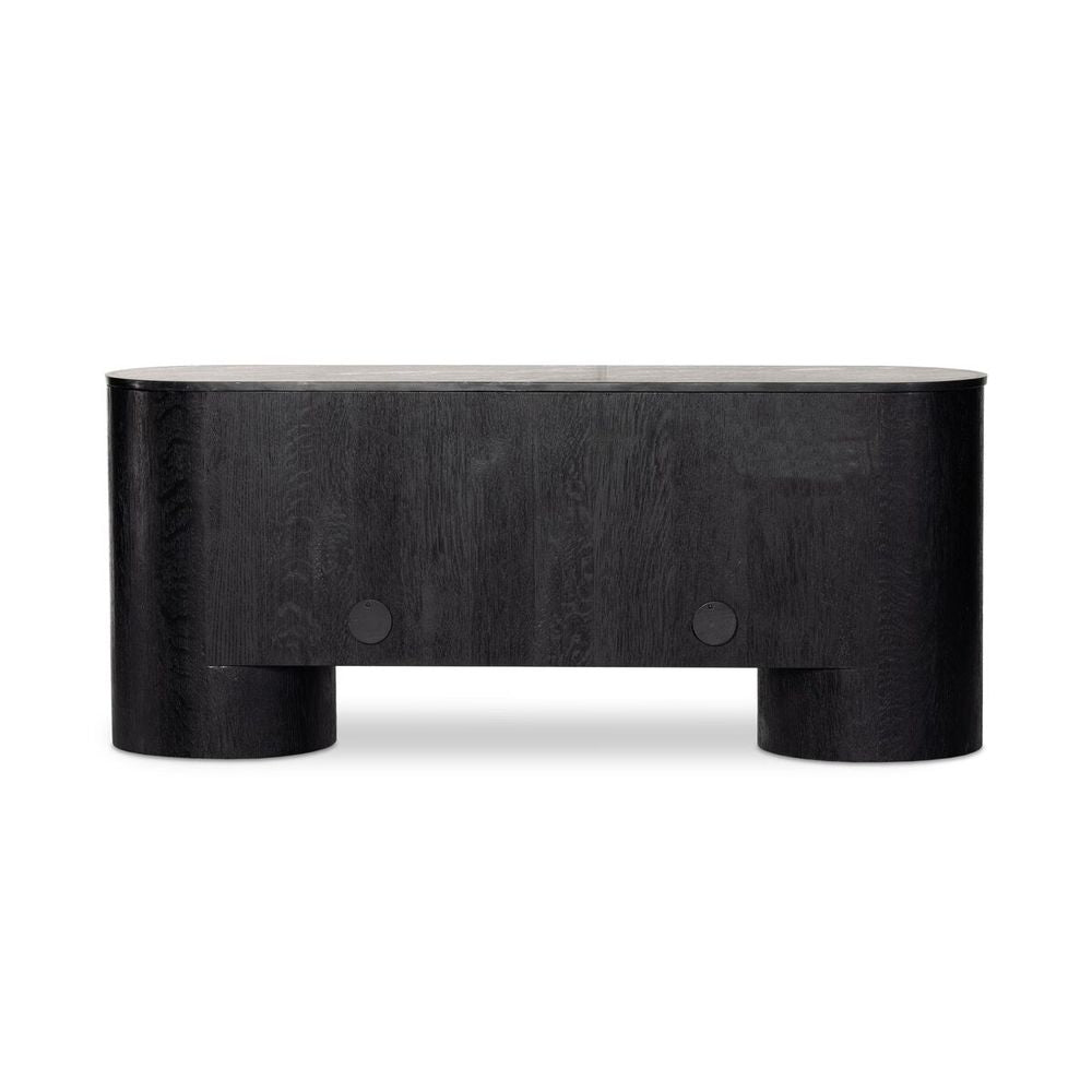 Domenico Media Console - Black Oak