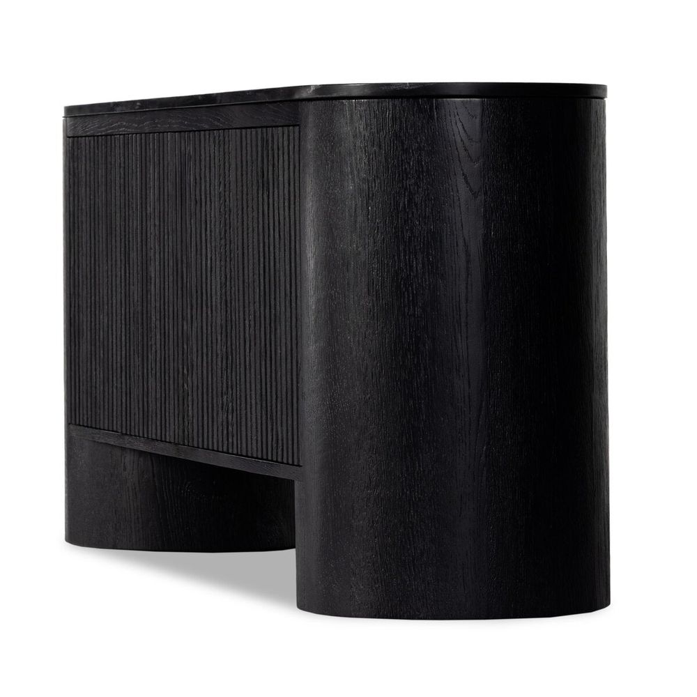 Domenico Media Console - Black Oak