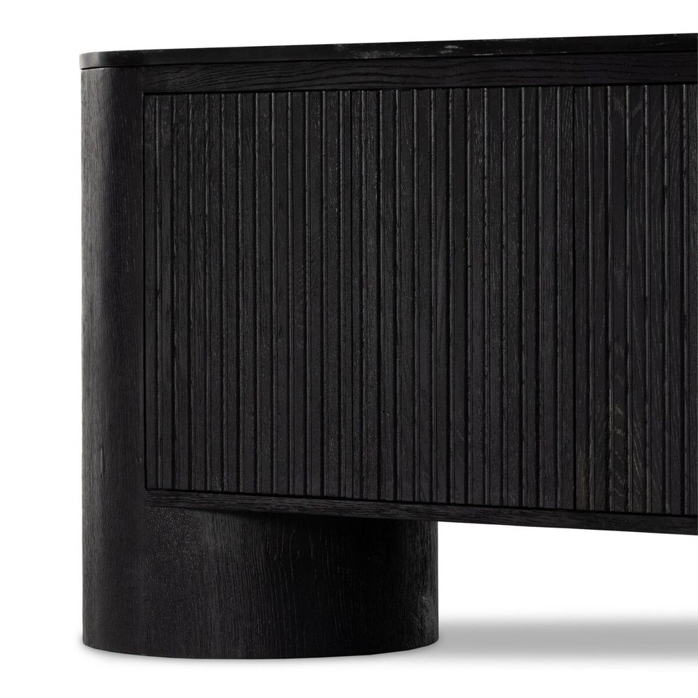 Domenico Media Console - Black Oak