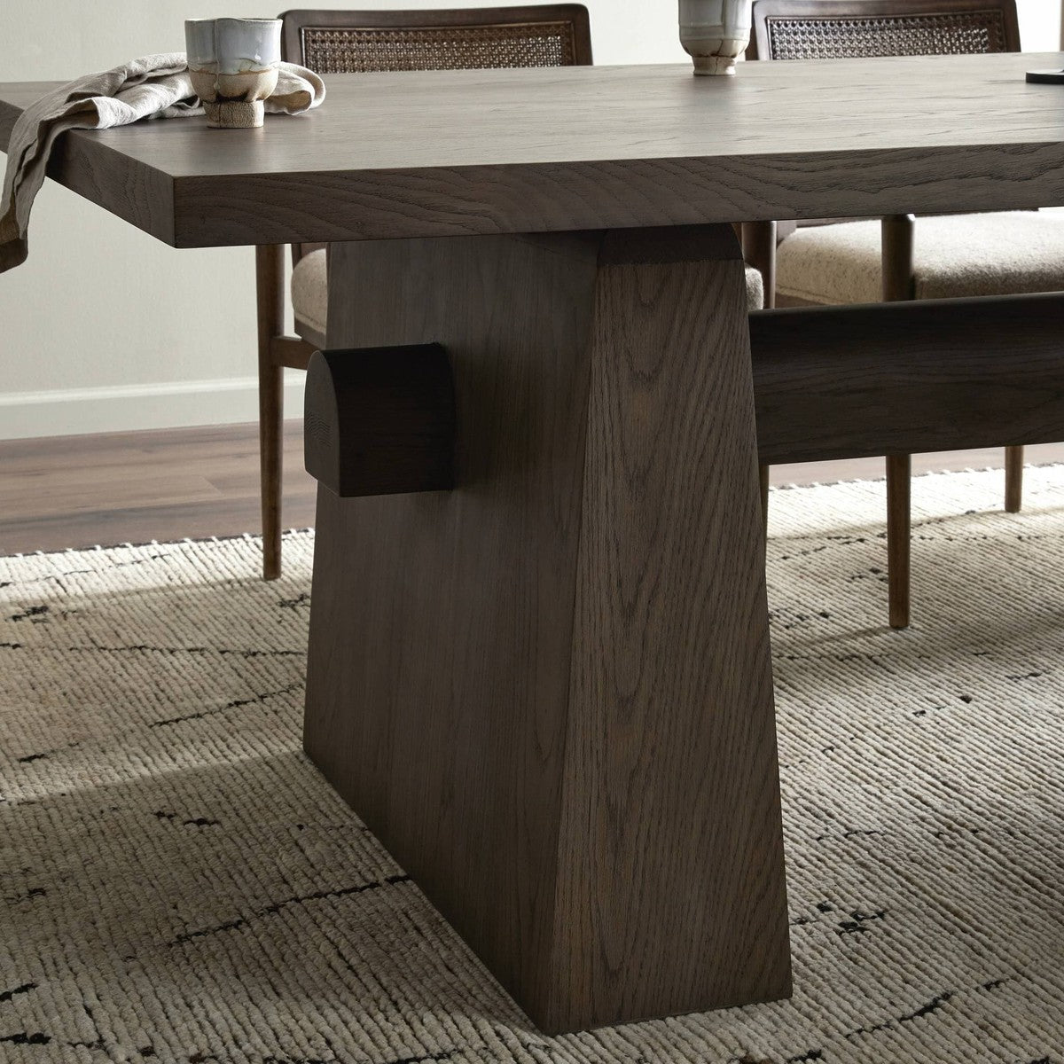 Malmo Dining Table 108" - Aged Natural Oak Veneer
