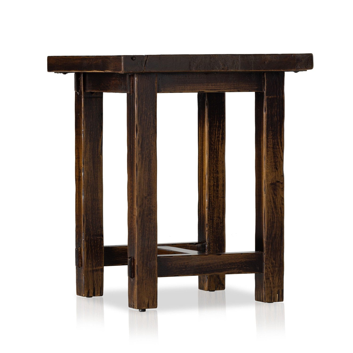 Rinda End Table - Distressed Walnut