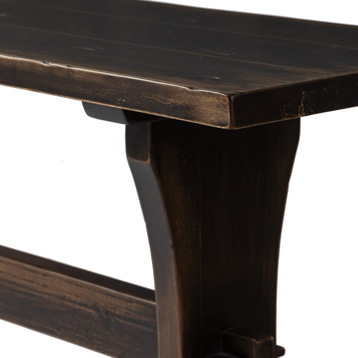 Trestle Console Table - Distressed Walnut