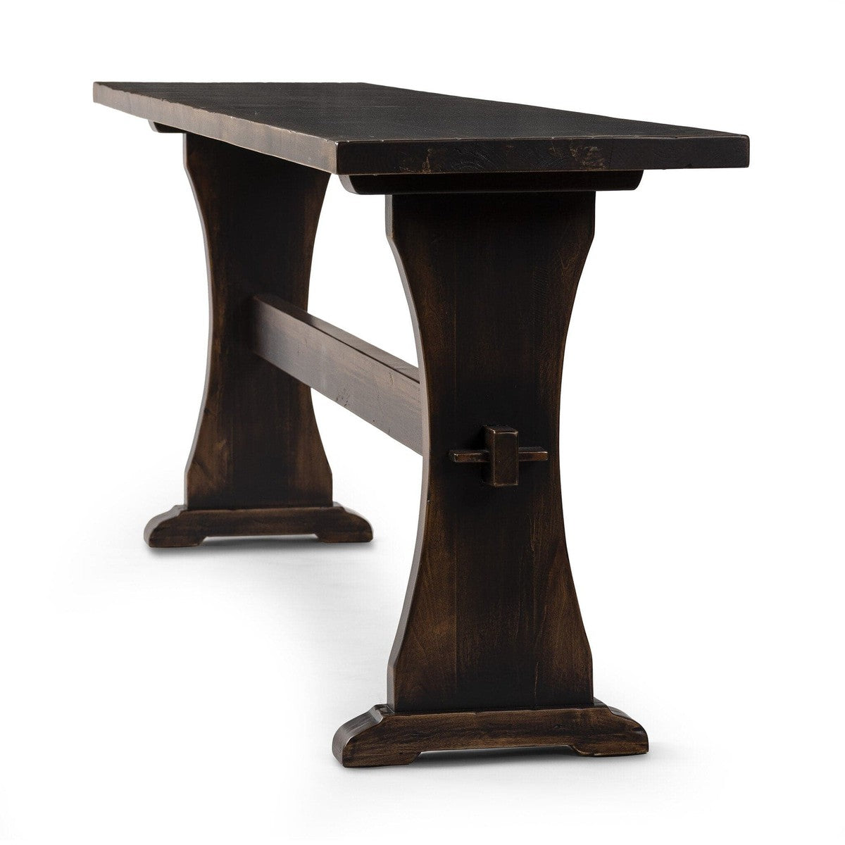 Trestle Console Table - Distressed Walnut