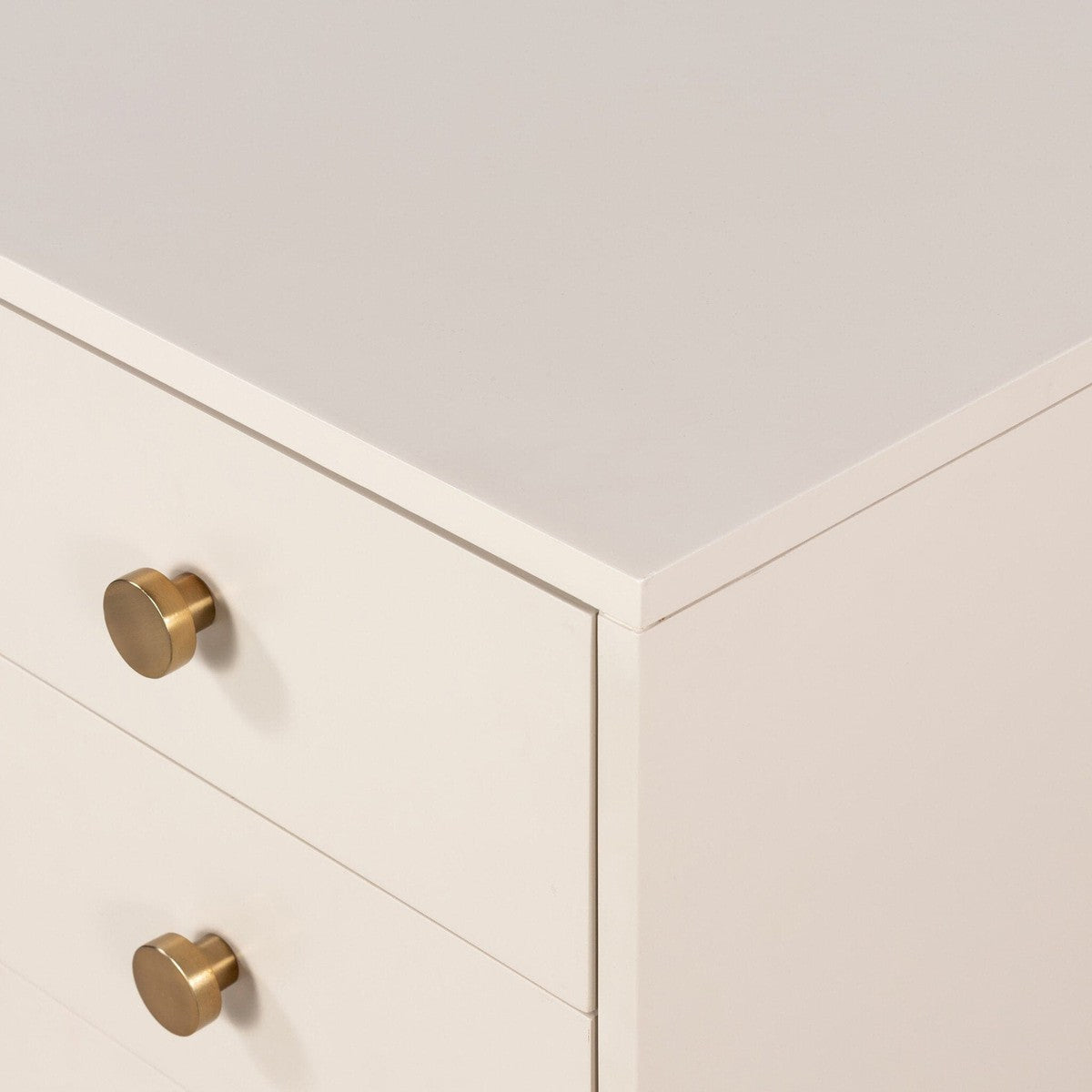 Van Rectangular Nightstand - Matte Alabaster