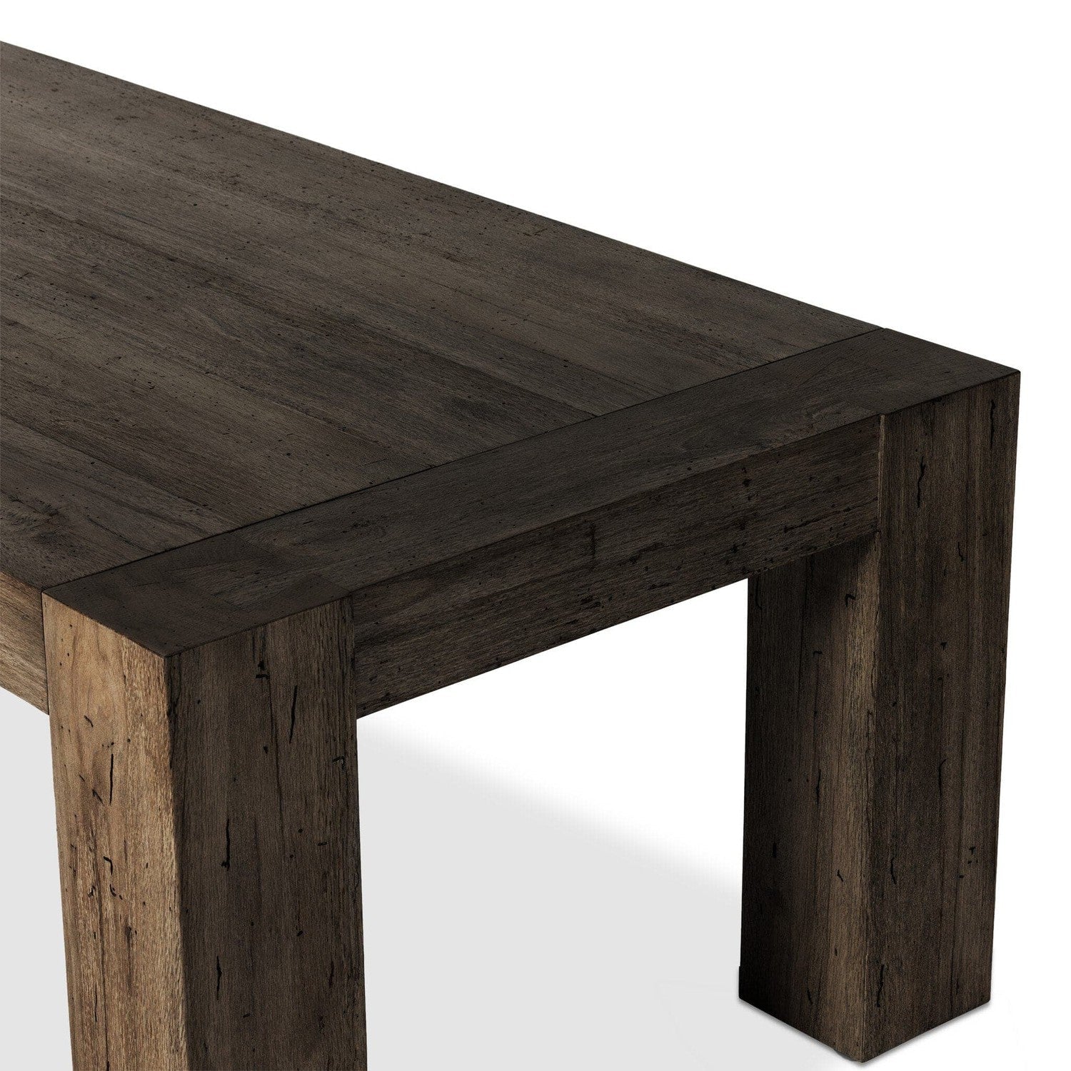 Abaso Dining Table - Ebony Rustic Wormwood Oak