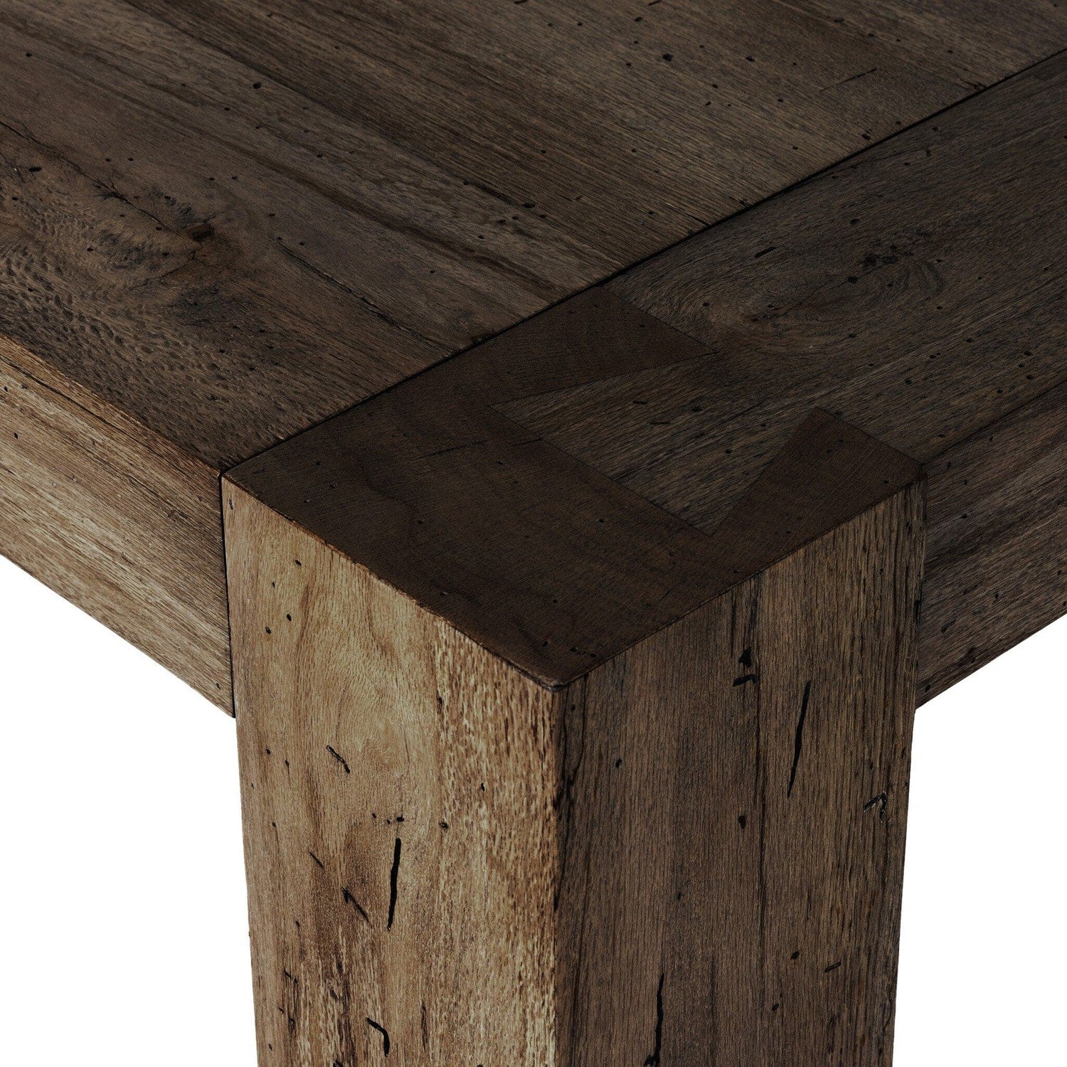 Abaso Dining Table - Ebony Rustic Wormwood Oak