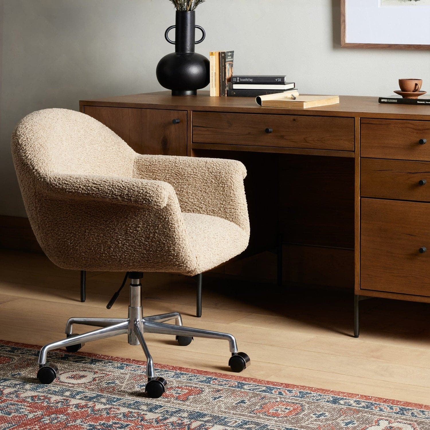 Suerte Desk Chair - Sheepskin Camel