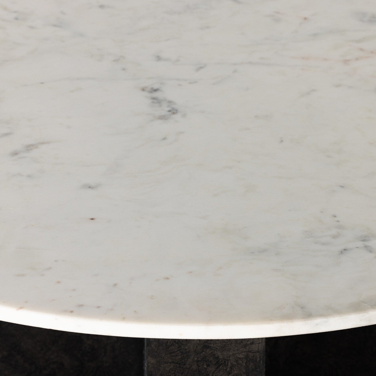 Terrell Round Coffee Table - Polished White Marble