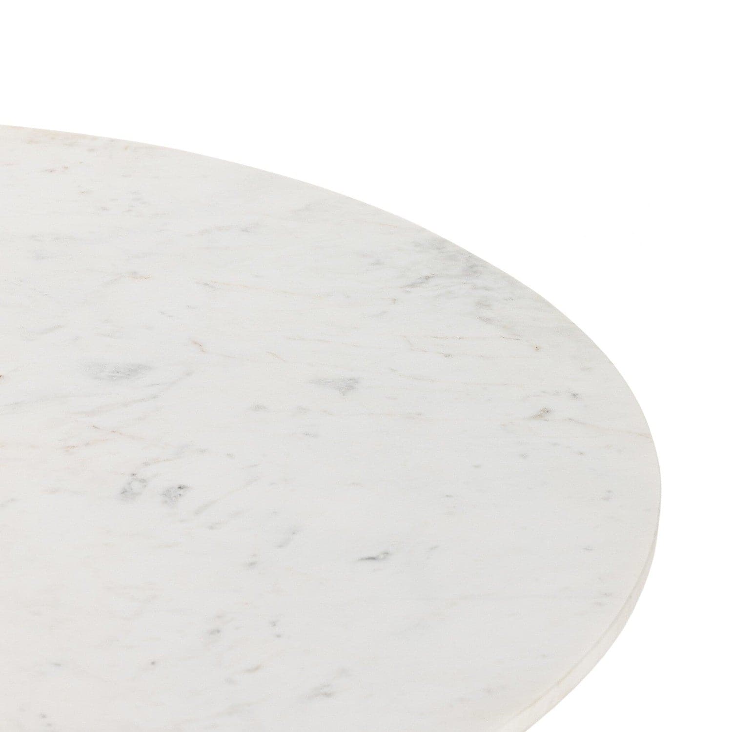 Terrell Round Coffee Table - Polished White Marble