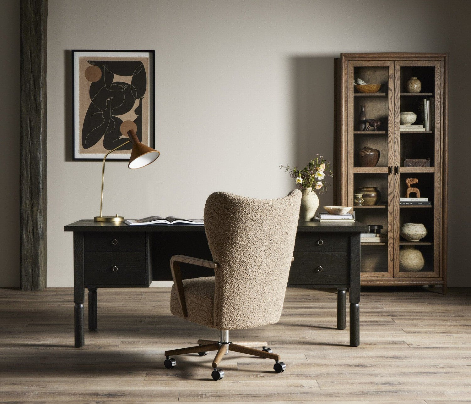 Melrose Desk Chair - Sheepskin Camel